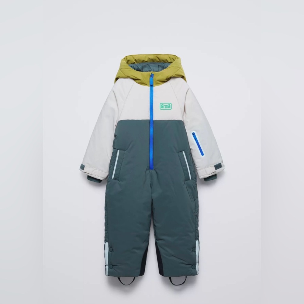 Zara Two-Tone Hooded Snowsuit
